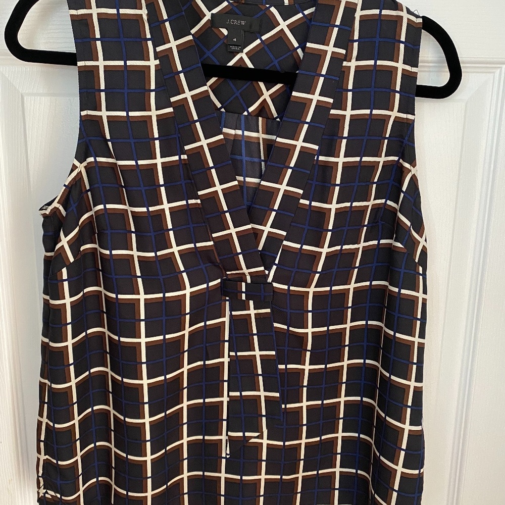 J. Crew Plaid blouse